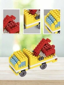 1入組生日蛋糕造型微粒積木,創意有趣的迷你食物拼圖,適用於節日裝飾,也是適合兒童教育玩具和生日禮物 - 彩色 - 查看 1