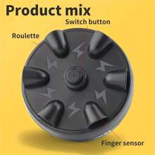 Lie Detector Test Electric Shock Finger Game, Shocking Roulette Wheel Of Fate Gear, Fun Electric Toy, Hand-Held Buzzer, Game Party Exclusive, Interactive Toy For Parties - 1pc-black 6 Fingers - View 8
