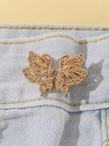 1pc Women's Metal Butterfly Fashionable Adjustable Waist Belt, Suitable For Pants & Skirts, Daily Casual Use, Great Christmas Gift - Gold - View 6