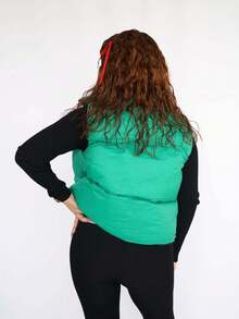 Ropa de Exterior para Mujer_Chaleco de doble vista, grueso ideal para el frio. - Verde - Ver 3