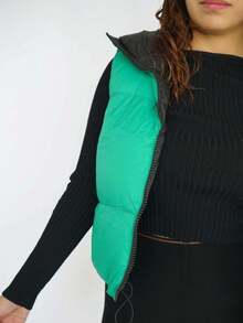 Ropa de Exterior para Mujer_Chaleco de doble vista, grueso ideal para el frio. - Verde - Ver 5