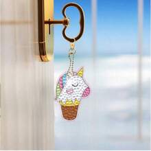 24pcs/Set Cartoon Keychain Blind Box Set, Diy Diamond Painting Pendant, Cartoon Keychain, 5d Rhinestone Keychain Accessory, Handmade Gift For Friends - Unicorn Blind Box Set - View 5