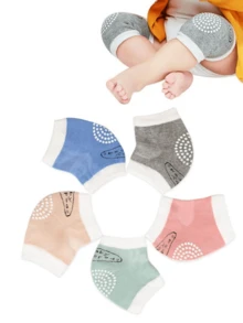5 Pairs Infant Knee Pads For Crawling Anti-Slip Knee Protectors For Babies, Breathable Mesh Socks - Multicolor - View 2