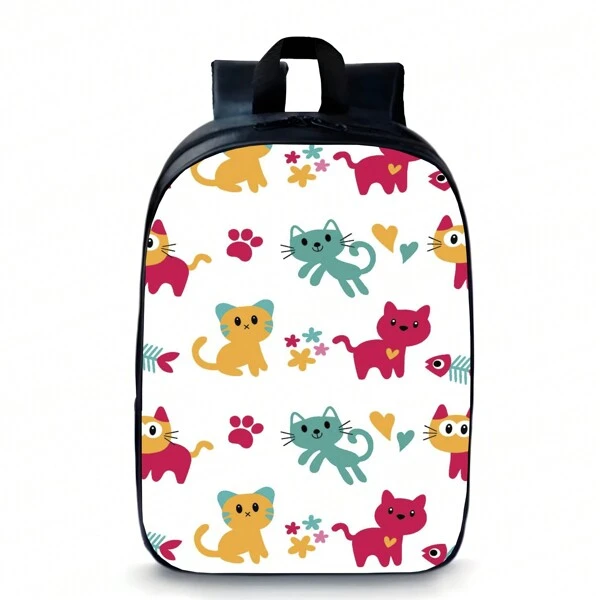 Mochila Pré Escolar Pequena Infantil Gatinhos Creche Desenhos