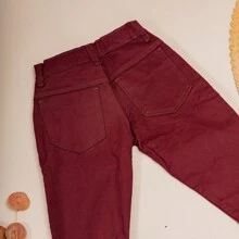 Young Boys Jeans - 酒紅色 - 查看 2