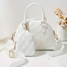 2pcs/Set Girl's Bag, Fashion Handbag And Purse, Shell Crossbody Shoulder Bag