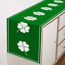 1入組桌布,水彩綠色幸運草桌布,聖帕特里克節桌布,季節性春季節日廚房用餐桌裝飾,室內外均可使用,家庭派對裝飾 - 墨綠色 - 查看 7