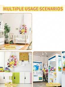 1pc Cream Cute Stuffed Animal Net or Hammock, Toy Hammock, Teddy Bear Hammock, Toy Hammock, Stuffed Animal Storage Corner Hanging Net Rack, Mesh Hammock Plush Toy Storage Rack for Bedroom, Nursery - Perfect Bedroom Decor Toy storage rack for playroom! - Beige - View 5