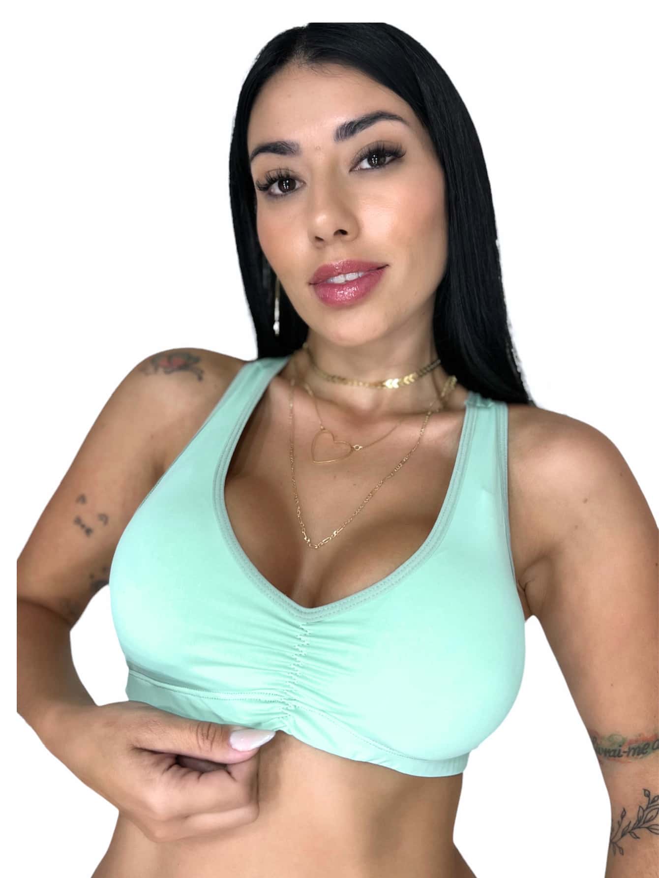 Women Sports Tees & Tanks - Màu xanh Bạc hà - Xem 1