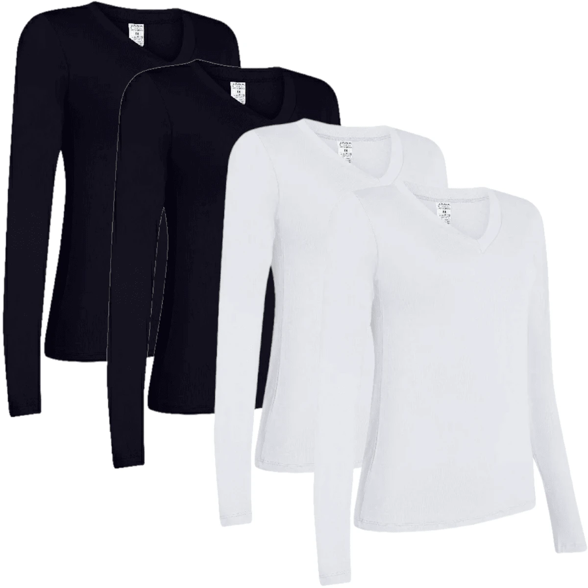 Women T-Shirts - 2黑,2白 - 查看 1