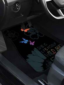 1入組前排通用印花汽車腳墊 - 彩色 - 查看 1