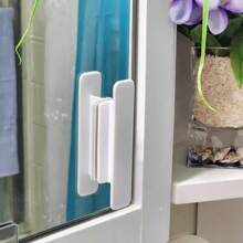 2pcs Sliding Door Hand-Pull Non-Drilling Glass Window Auxiliary Handle With Adhesive Tape For Push And Pull Door - White - View 5