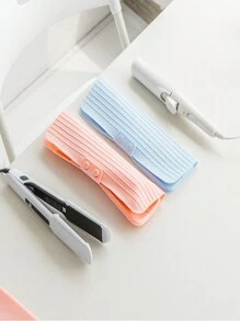 1個矽膠耐熱旅行收納袋,可收納捲髮器、直髮器、拉直器、熱造型工具 - 藍色 - 查看 9