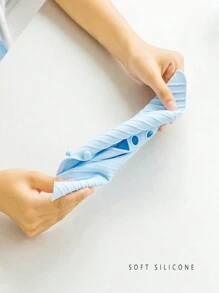 1個矽膠耐熱旅行收納袋,可收納捲髮器、直髮器、拉直器、熱造型工具 - 藍色 - 查看 7