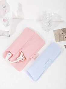 1個矽膠耐熱旅行收納袋,可收納捲髮器、直髮器、拉直器、熱造型工具 - 藍色 - 查看 3