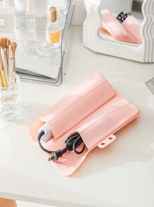 1個矽膠耐熱旅行收納袋,可收納捲髮器、直髮器、拉直器、熱造型工具 - 藍色 - 查看 8