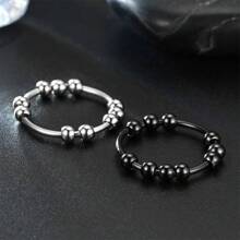 1 Pièce Dix Perles Spinning Stress Relieving Anxiety Rings Pour Les Couples