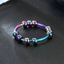 1 Pièce Dix Perles Spinning Stress Relieving Anxiety Rings Pour Les Couples