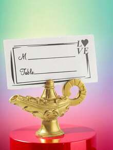 1 Miếng Đèn Buổi tiệc Bàn Ví thẻ Đối với Bình trà Message Kẹp - Vàng - Xem 3