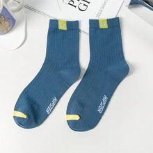 5Pairs Sports Socks Men's Socks Breathable Casual Sock Solid Color Striped Spring Summer Thin Sweat-Absorbing Sports Middle Tube Man Socks - Multicolor - View 11