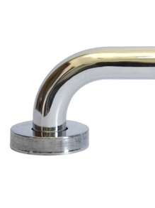Alça Apoio Banheiro Barra Inox 30cm Idoso Cadeirante Deficiente Acessibilidade - Prata - Visão 4