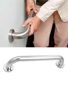 Alça Apoio Banheiro Barra Inox 30cm Idoso Cadeirante Deficiente Acessibilidade - Prata - Visão 1