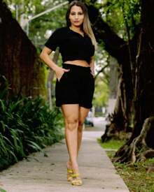 Women Two-Piece Outfits - Black - View 2