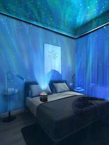 1入組帶遙控投影usb房間裝飾夜燈的led天空氛圍燈 - 彩色 - 查看 2