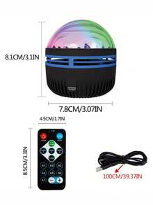 1入組帶遙控投影usb房間裝飾夜燈的led天空氛圍燈 - 彩色 - 查看 7