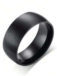 1 件/2 件魅力情侣戒指浪漫女士黑色水钻 CZ 戒指套装时尚男士不锈钢戒指结婚戒指珠宝情侣礼物