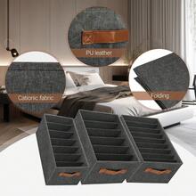 6pcs Wardrobe Storage Box - Foldable And Stable Organizer With Bottom Board - Drawer System For Clothes, T-Shirts, Pants And Underwear (34 X 17 X 12cm) 6pcs-(6 Compartments/7 Compartments/9 Compartments) - 6 Pieces-(6 Grid/7 Grid/9 Grid) - View 3
