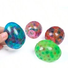 1 Pieza Cubo Mágico Pelota Antiestrés De Color Al Azar, Juguete Suave Y Creativo En Forma De Huevo Para Descompresión Y Aplastamiento - Multicolor - Ver 5