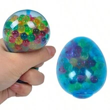 1 Pieza Cubo Mágico Pelota Antiestrés De Color Al Azar, Juguete Suave Y Creativo En Forma De Huevo Para Descompresión Y Aplastamiento - Multicolor - Ver 3