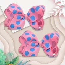 2入組3.9英寸髮夾,時尚兒童髮夾,適用於節日 - 彩色 - 查看 2