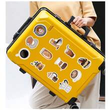 50pcs Coffee Graffiti Waterproof Stickers - Apricot - View 6