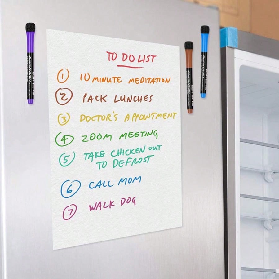 12pcs Cap Fine Tip Whiteboard Marker Pens, Dry Erase Water