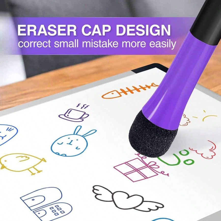 12pcs Cap Fine Tip Whiteboard Marker Pens, Dry Erase Water