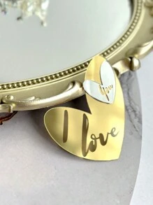 4 件/包亚克力心形蛋糕装饰，情人节双色心形纸杯蛋糕装饰，家居浪漫装饰最佳礼物 - 4種顏色 - 查看 5