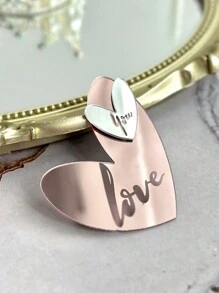 4 件/包亚克力心形蛋糕装饰，情人节双色心形纸杯蛋糕装饰，家居浪漫装饰最佳礼物 - 4種顏色 - 查看 4