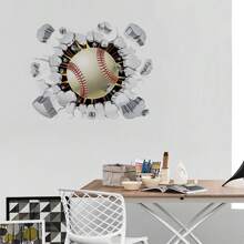 1入卡通棒球棒壁貼,家居裝飾用 - 彩色 - 查看 1