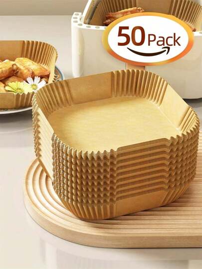 10/30/50/100/200 st Air Fryer Engångspapper Pergament Vedmassaångkokare Cheesecake Air Fryer Tillbehör Bakpapper för Air Fryer