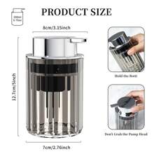 Bathroom Dispenser Bottle Large Capacity Shower Gel Hand Wash Foam Pump Bottle - Grey - View 2