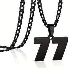 1 Miếng Mạ vàng Số Dây chuyền , Thép không gỉ Chuỗi , 60cm + 5cm , Cá nhân hóa Đồ treo Vật rủ xuống Đối với Quạt , Nam , NỮ , Con trai , Cô gái , Giáng sinh Qủa tặng ( ) - 1 dây chuyền mạ vàng 18k - Xem 70