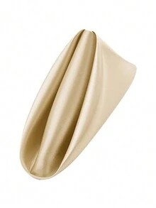 1 件婚禮/宴會緞面餐巾,純色 - 香檳色 - 查看 1