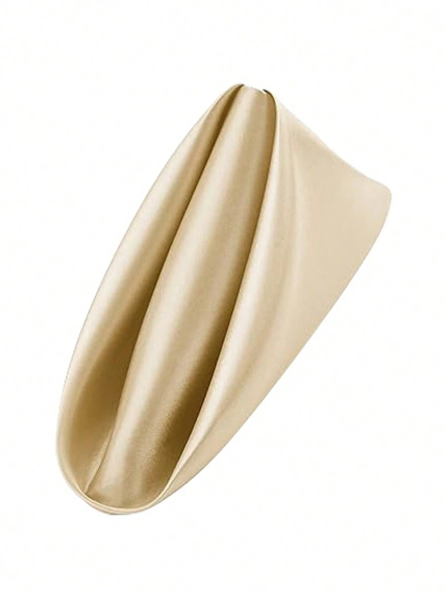 1 件婚禮/宴會緞面餐巾,純色 - 香檳色 - 查看 1