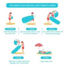 充氣沙發椅露營沙灘便攜式防水沙發床，適用於徒步旅行、野餐、戶外、音樂節和後院。輕巧易擺放，帶來便攜式的露營沙發，露營必備品 - 彩色 - 查看 3