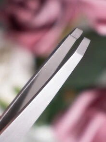 4入組高精度不銹鋼修指甲、眉毛、睫毛圓形鑷子,男士剃鬚毛、女士修眉鉗附有圓口、尖口、斜口、扁口鑷子 - 銀色 - 查看 8