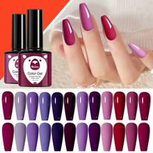 啫喱指甲油入門套裝 12種顏色 黑白粉綠閃爍亮色泡沫沖洗無痕指甲油套裝 適合所有季節的指甲藝術修飾 - 彩色 - 查看 2