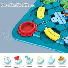 Stem益智拼圖遊戲-智慧邏輯道路製造者益智拼圖玩具, 3-7歲男女童用, 教育蒙特梭利生日禮物, 3-5歲學齡前兒童學習(詳細資料,顏色和形狀隨機) - 彩色 - 查看 6