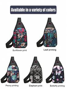 新款尼龙帆布包胸包女士运动单肩包韩版腰包时尚斜挎包休闲手机包 - 彩色 - 查看 3